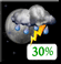 Tuesday Night: A chance of showers and thunderstorms. Partly cloudy, with a low around 54. Chance of precipitation is 30%. Tuesday Night: Chance Showers And Thunderstorms