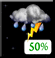 Friday Night: Chance Showers And Thunderstorms then Mostly Cloudy