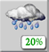 Wednesday: Chance Light Rain